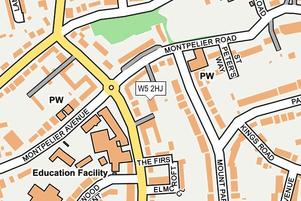W5 2HJ map - OS OpenMap – Local (Ordnance Survey)