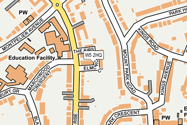 W5 2HQ map - OS OpenMap – Local (Ordnance Survey)