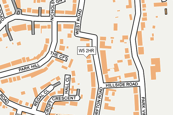 W5 2HR map - OS OpenMap – Local (Ordnance Survey)