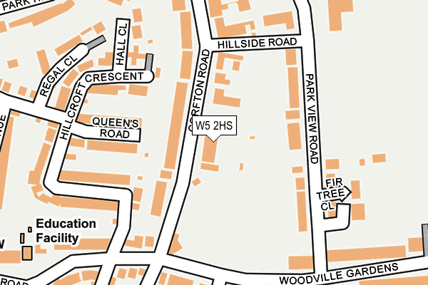 W5 2HS map - OS OpenMap – Local (Ordnance Survey)