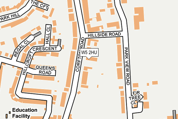 W5 2HU map - OS OpenMap – Local (Ordnance Survey)