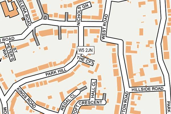 W5 2JN map - OS OpenMap – Local (Ordnance Survey)