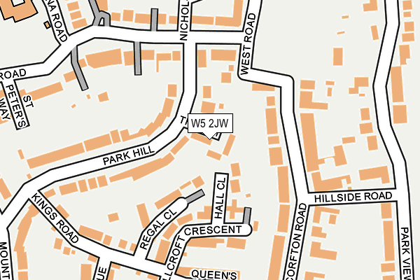 W5 2JW map - OS OpenMap – Local (Ordnance Survey)
