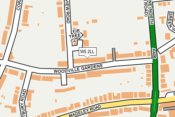 W5 2LL map - OS OpenMap – Local (Ordnance Survey)