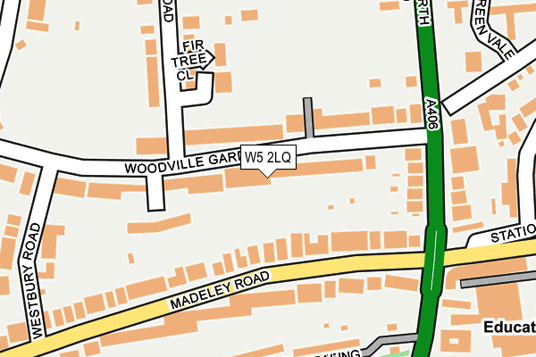 W5 2LQ map - OS OpenMap – Local (Ordnance Survey)