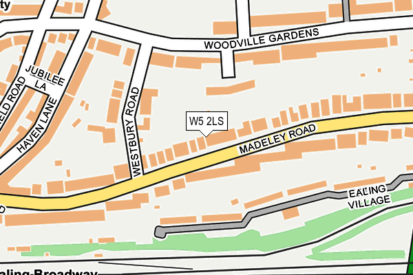 W5 2LS map - OS OpenMap – Local (Ordnance Survey)