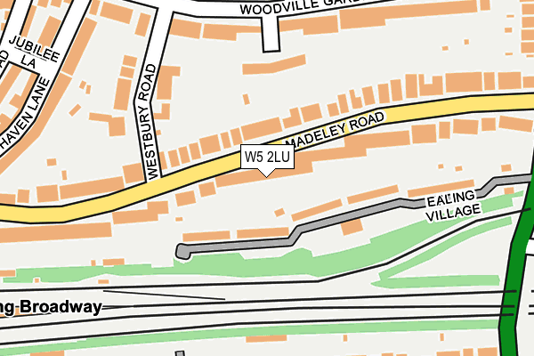W5 2LU map - OS OpenMap – Local (Ordnance Survey)