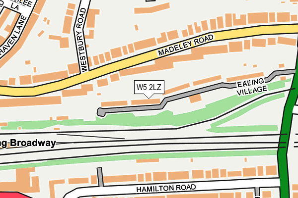 W5 2LZ map - OS OpenMap – Local (Ordnance Survey)