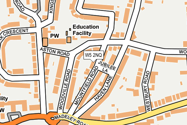 W5 2NQ map - OS OpenMap – Local (Ordnance Survey)