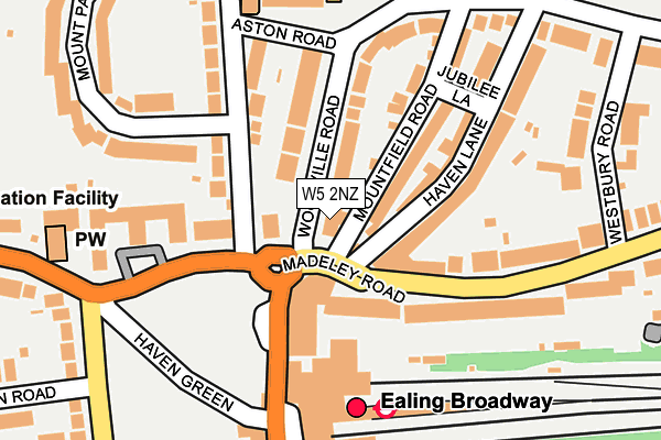 W5 2NZ map - OS OpenMap – Local (Ordnance Survey)