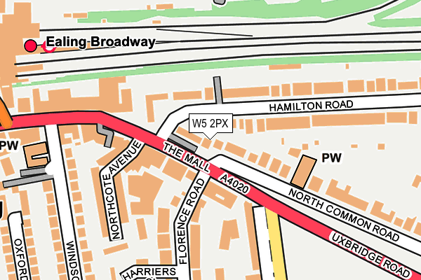 W5 2PX map - OS OpenMap – Local (Ordnance Survey)