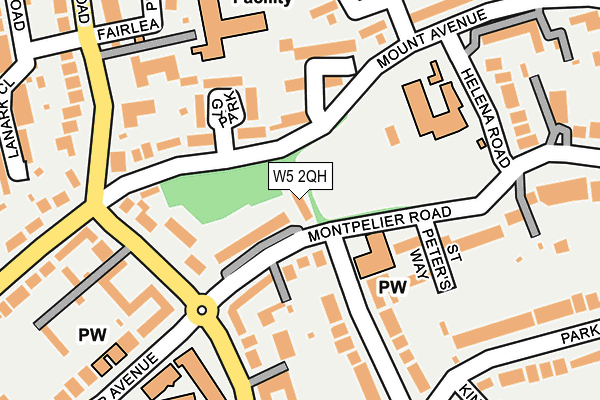 W5 2QH map - OS OpenMap – Local (Ordnance Survey)