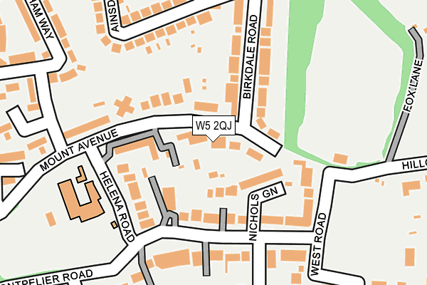 W5 2QJ map - OS OpenMap – Local (Ordnance Survey)