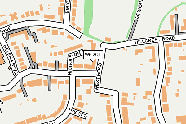 W5 2QL map - OS OpenMap – Local (Ordnance Survey)
