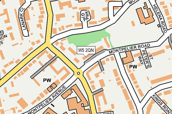 W5 2QN map - OS OpenMap – Local (Ordnance Survey)