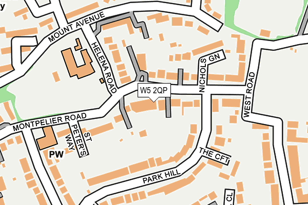 W5 2QP map - OS OpenMap – Local (Ordnance Survey)