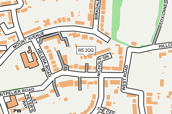 W5 2QQ map - OS OpenMap – Local (Ordnance Survey)