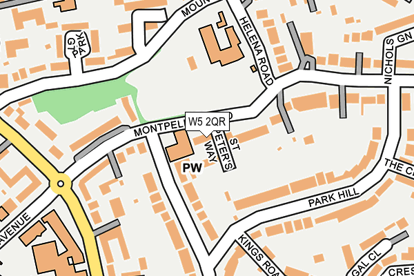 W5 2QR map - OS OpenMap – Local (Ordnance Survey)