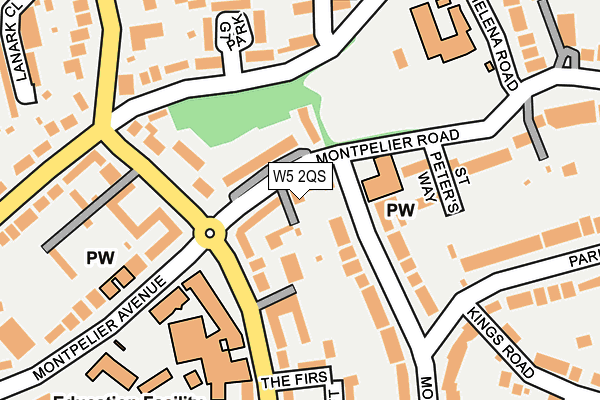 W5 2QS map - OS OpenMap – Local (Ordnance Survey)