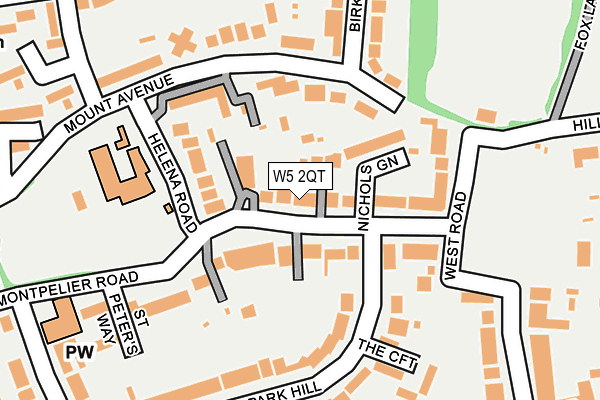 W5 2QT map - OS OpenMap – Local (Ordnance Survey)