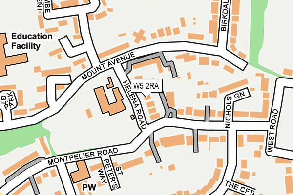 W5 2RA map - OS OpenMap – Local (Ordnance Survey)
