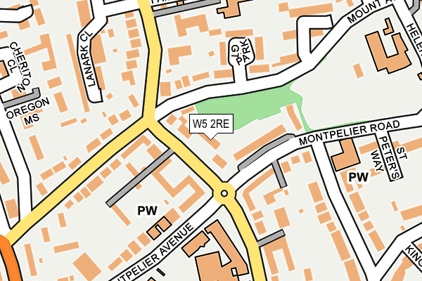 W5 2RE map - OS OpenMap – Local (Ordnance Survey)