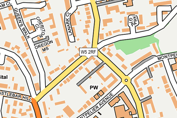 W5 2RF map - OS OpenMap – Local (Ordnance Survey)