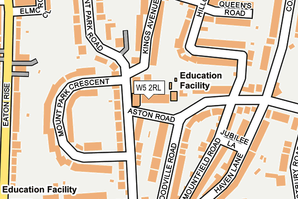 W5 2RL map - OS OpenMap – Local (Ordnance Survey)