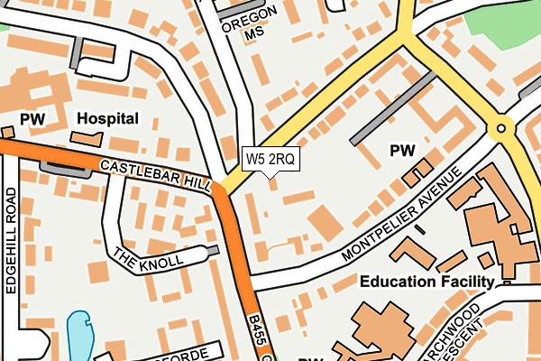 W5 2RQ map - OS OpenMap – Local (Ordnance Survey)