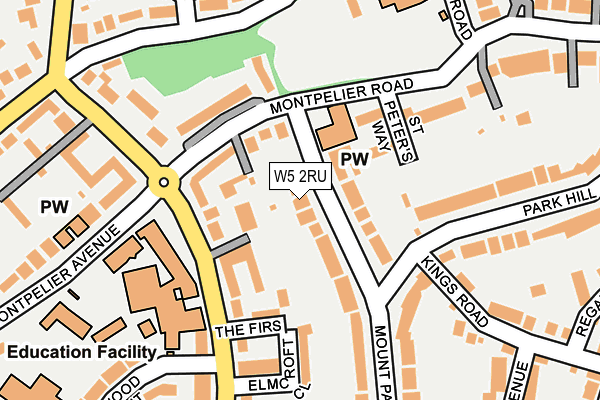 W5 2RU map - OS OpenMap – Local (Ordnance Survey)