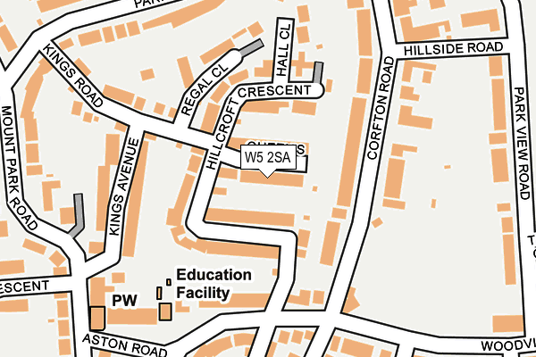 W5 2SA map - OS OpenMap – Local (Ordnance Survey)