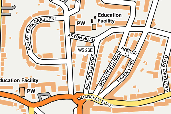 W5 2SE map - OS OpenMap – Local (Ordnance Survey)
