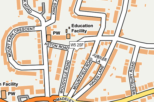 W5 2SF map - OS OpenMap – Local (Ordnance Survey)