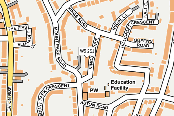 W5 2SJ map - OS OpenMap – Local (Ordnance Survey)