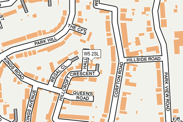 W5 2SL map - OS OpenMap – Local (Ordnance Survey)