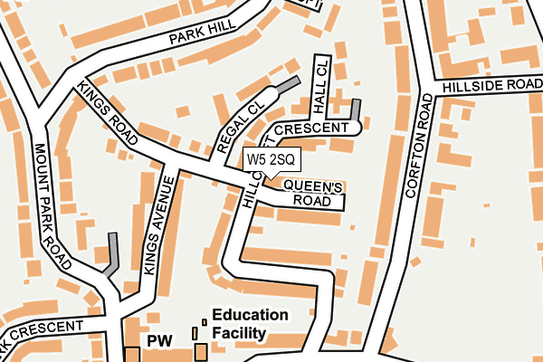 W5 2SQ map - OS OpenMap – Local (Ordnance Survey)