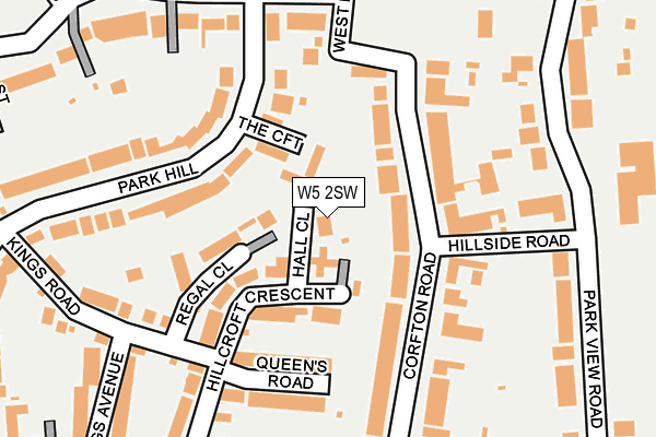 W5 2SW map - OS OpenMap – Local (Ordnance Survey)