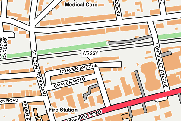 W5 2SY map - OS OpenMap – Local (Ordnance Survey)