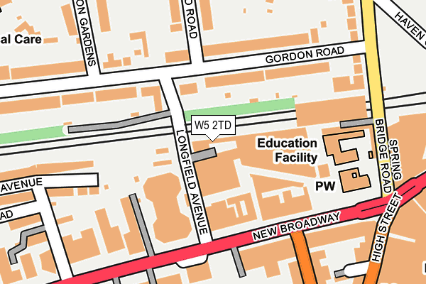 W5 2TD map - OS OpenMap – Local (Ordnance Survey)