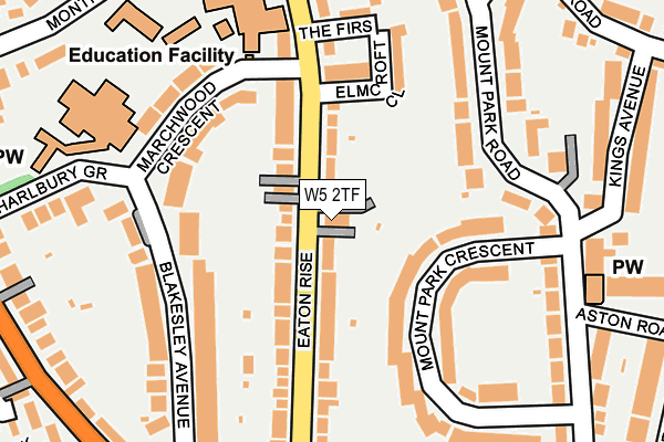 W5 2TF map - OS OpenMap – Local (Ordnance Survey)