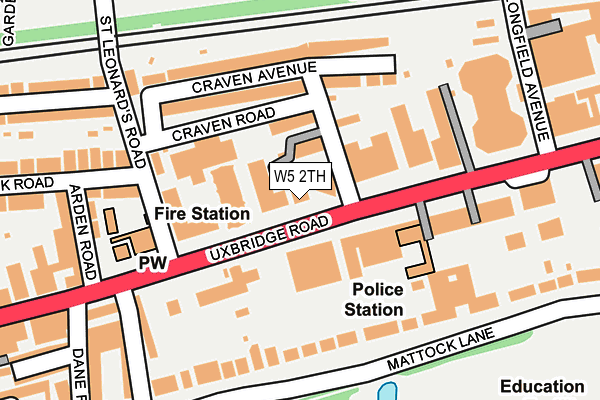 W5 2TH map - OS OpenMap – Local (Ordnance Survey)