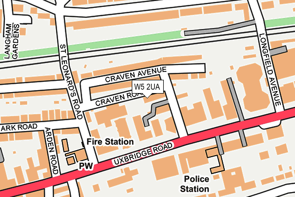 W5 2UA map - OS OpenMap – Local (Ordnance Survey)