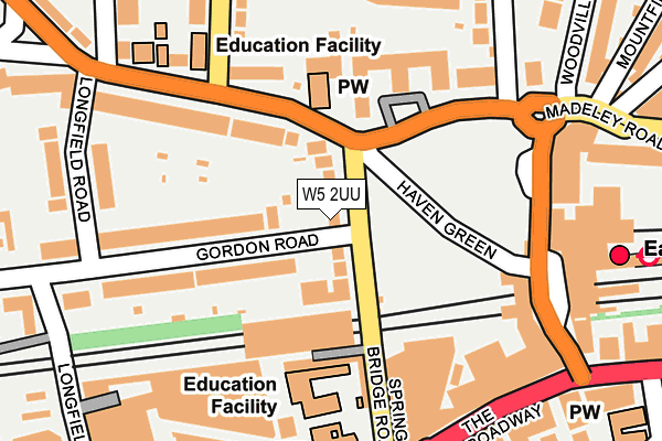 W5 2UU map - OS OpenMap – Local (Ordnance Survey)