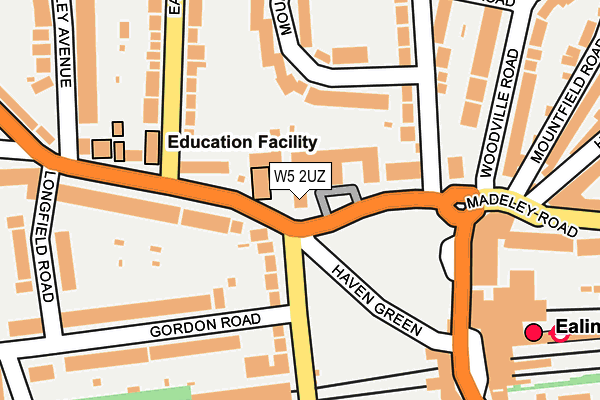 W5 2UZ map - OS OpenMap – Local (Ordnance Survey)
