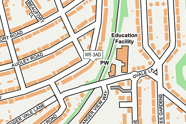 W5 3AD map - OS OpenMap – Local (Ordnance Survey)