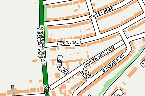 W5 3AE map - OS OpenMap – Local (Ordnance Survey)