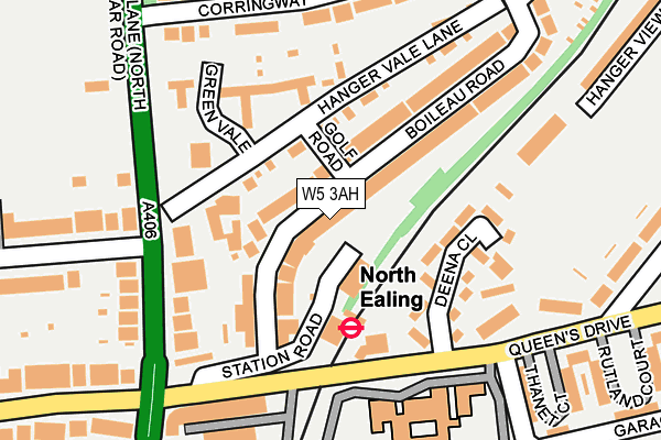 W5 3AH map - OS OpenMap – Local (Ordnance Survey)