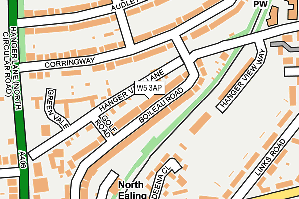 W5 3AP map - OS OpenMap – Local (Ordnance Survey)