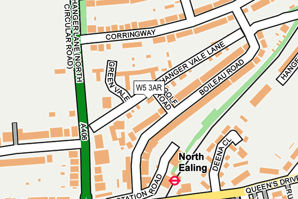 W5 3AR map - OS OpenMap – Local (Ordnance Survey)