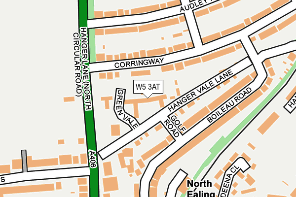 W5 3AT map - OS OpenMap – Local (Ordnance Survey)